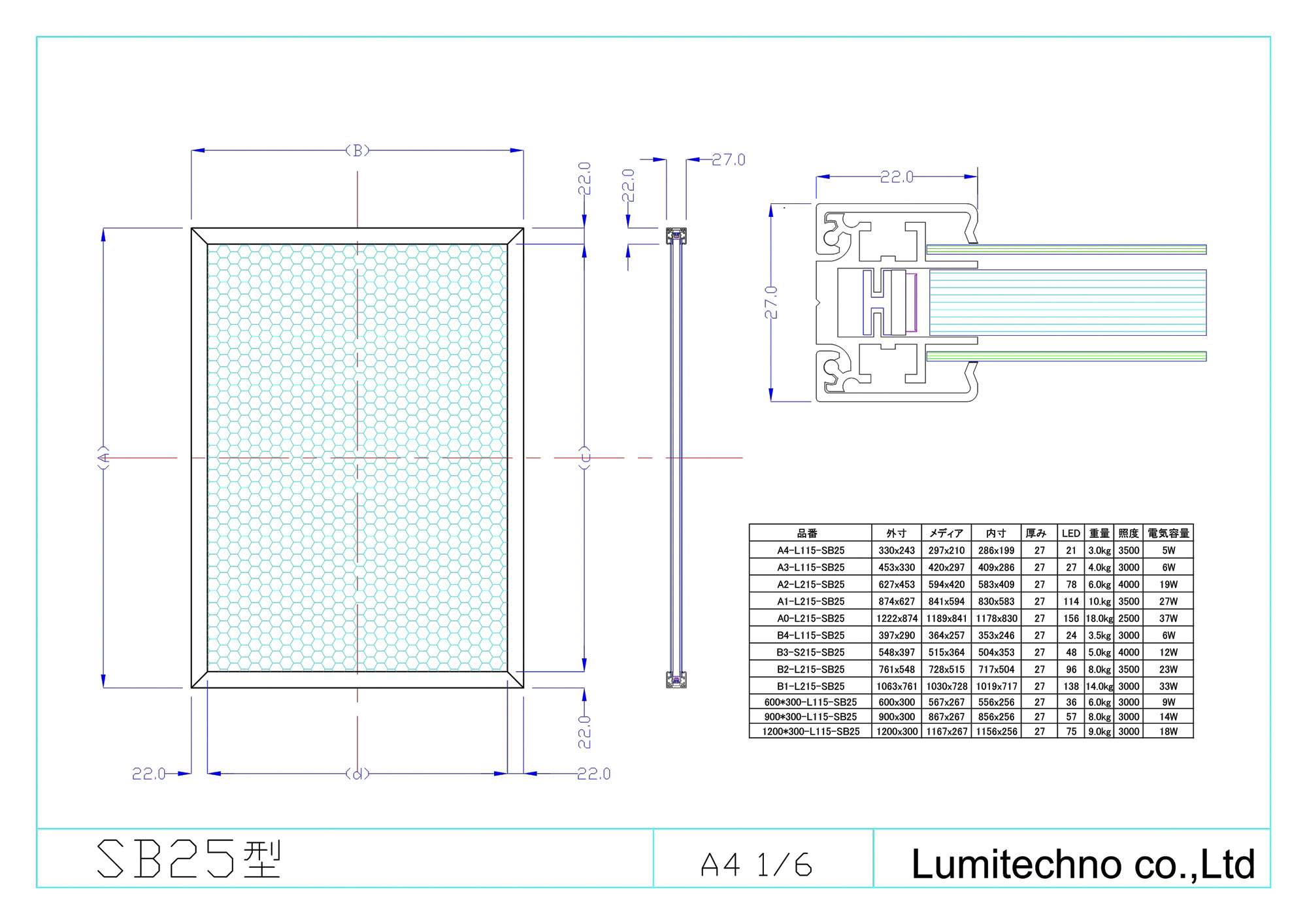 LEDライトパネル両面型SB25型 LEDライトパネル両面型SB25型