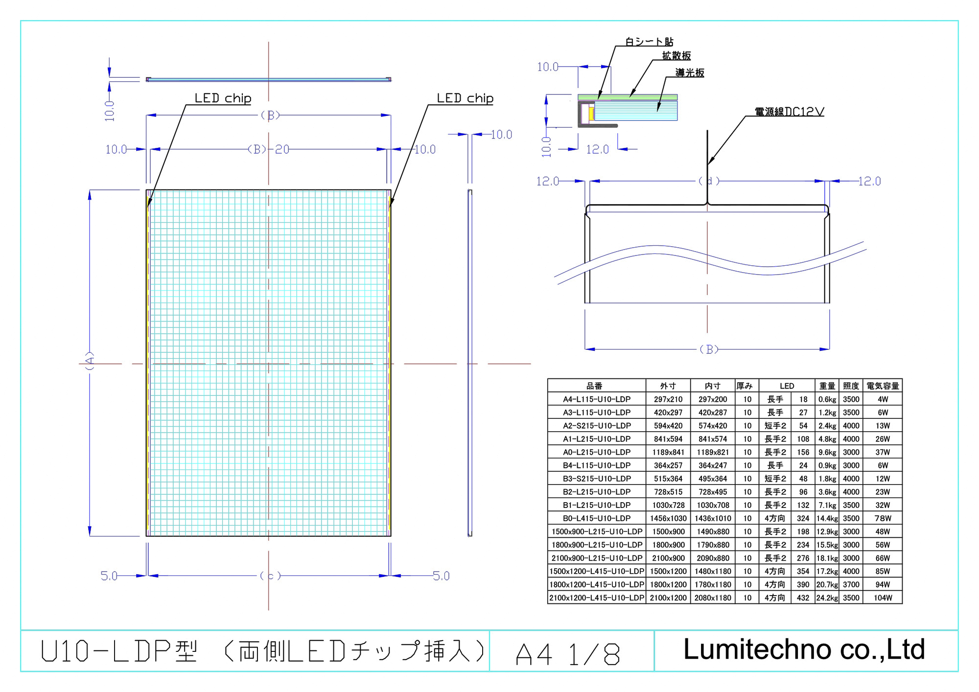 LEDライトシートU10-LDP LEDライトシートU10-LDP